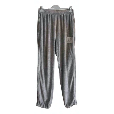 Pre-owned Reebok Trousers In Grey