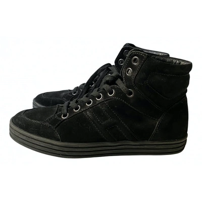 Pre-owned Hogan Black Suede Boots
