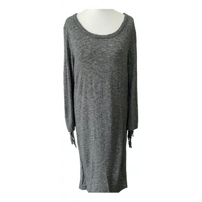 Pre-owned Zadig & Voltaire Wool Mid-length Dress In Grey