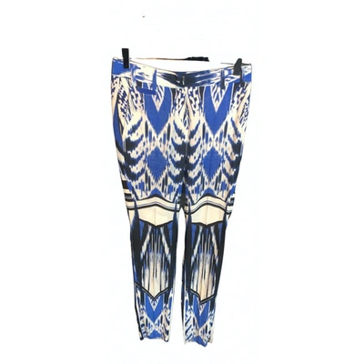 Pre-owned Roberto Cavalli Large Pants In Blue