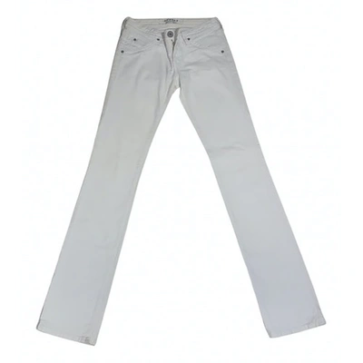 Pre-owned Hudson Slim Jeans In White