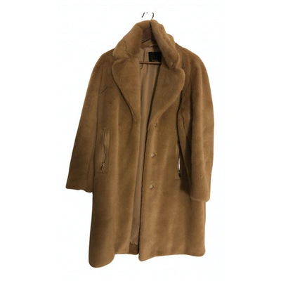 Pre-owned Pinko Brown Polyester Coat