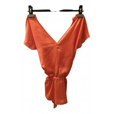 Pre-owned Carven Orange Synthetic Top