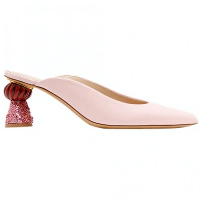 Pre-owned Jacquemus Maceio Leather Heels In Pink