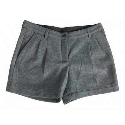 Pre-owned Moncler Wool Mini Short In Grey