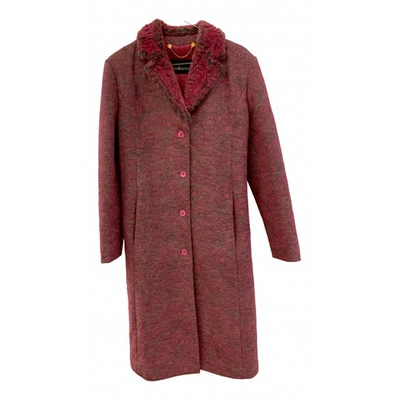 Pre-owned Roccobarocco Wool Coat In Multicolour
