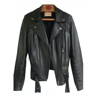 Pre-owned Pierre Balmain Leather Jacket In Black