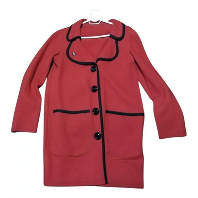 Pre-owned Moschino Wool Jacket In Red