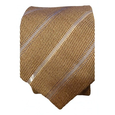 Pre-owned Ermenegildo Zegna Cashmere Tie In Beige