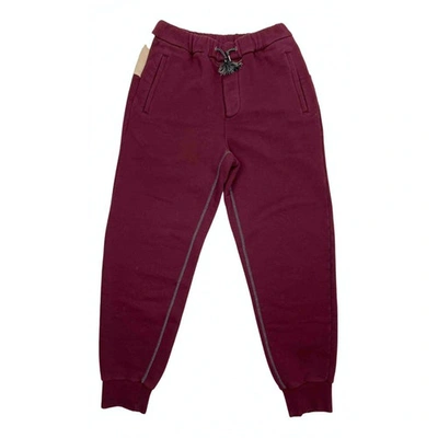 Pre-owned Marni Trousers In Burgundy