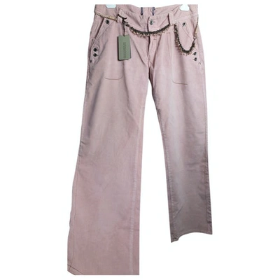 Pre-owned Ermanno Scervino Large Pants In Pink