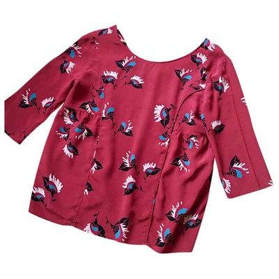 Pre-owned Ba&sh Silk Blouse In Red