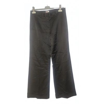 Pre-owned P.a.r.o.s.h Wool Trousers In Black