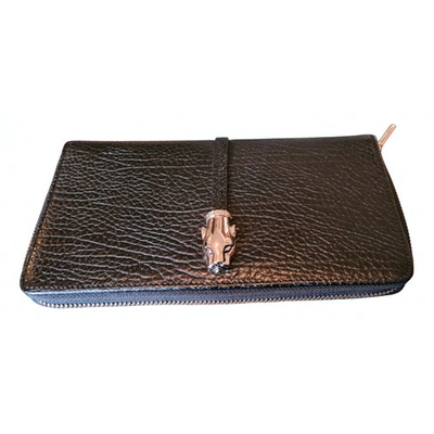 Pre-owned Class Cavalli Leather Wallet In Black