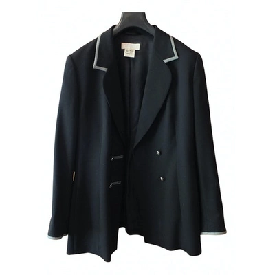 Pre-owned Escada Wool Suit Jacket In Black