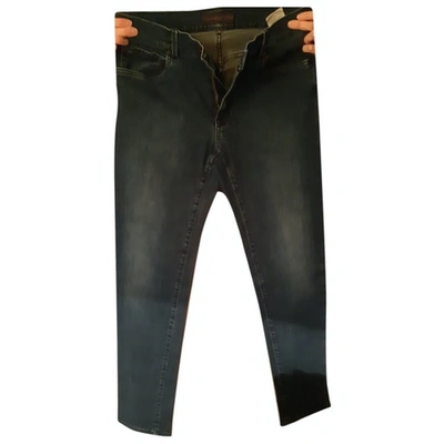 Pre-owned Trussardi Straight Jeans In Blue