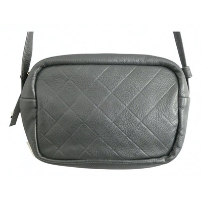 Pre-owned One Step Leather Crossbody Bag In Grey