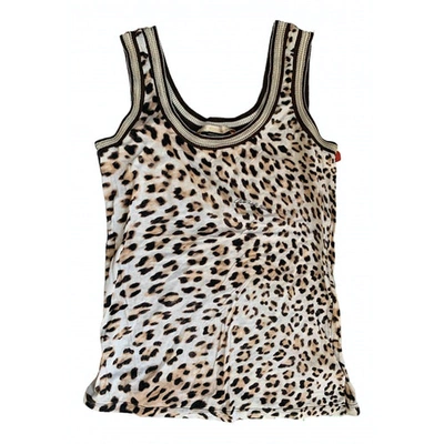 Pre-owned Class Cavalli Jersey Top In Brown