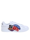 DSQUARED2 DSQUARED NEW TENNIS SNEAKERS IN LEATHER WITH ICON PATCH,SNM0005 0150 M1463