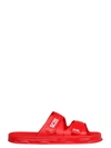 Gcds Logo Print Touch-strap Sliders In Red