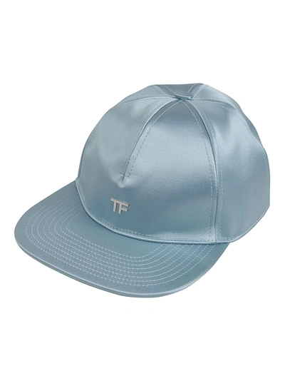 Tom Ford Satin Baseball Cap In Sky Blue