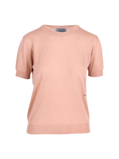 Prada Wool Short-sleeve Sweater In F063lphard