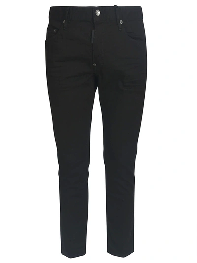 Dsquared2 Regular Cropped Jeans In Black