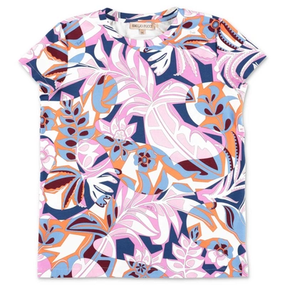 Emilio Pucci Kids' Printed Cotton Jersey T-shirt In Multicolor