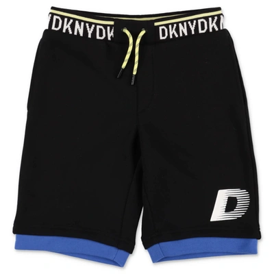 Dkny Kids' Black Shorts In Nero
