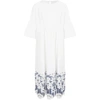 ELIE SAAB WHITE DRESS FOR GIRL WITH FLOWERS,3O1171 OB740 100
