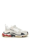 Balenciaga Mens White/comb Men's Triple S Leather And Mesh Trainers 7