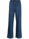 Valentino Straight Leg Denim Trousers In Blue