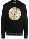 VERSACE JEANS COUTURE LOGO-PRINT COTTON HOODIE