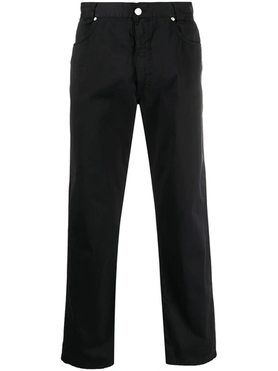 Pre-owned Versace 1990s Classic Straight-leg Trousers In Black