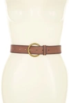 Frye Campus Leather Belt In Brown