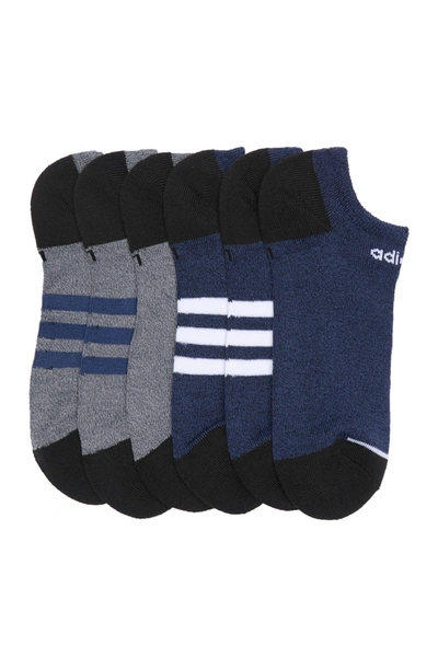Adidas Originals Kids' 3 Stripes No Show Socks In Tech Indigo Blue-legend