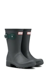 Hunter Original Tour Short Packable Rain Boot In Firth/ Green Jasper