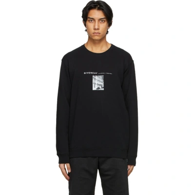 Givenchy Black Sweatshirt With Print And Logo Lettering