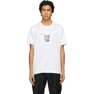 Givenchy Photographic Logo-print Cotton-jersey T-shirt In White