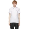 ERMENEGILDO ZEGNA WHITE STRETCH COTTON POLO