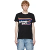 BALMAIN BLACK MULITCOLOR LOGO T-SHIRT