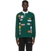 SAINTWOODS GREEN PATCH RUGBY LONG SLEEVE POLO