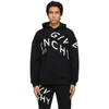 Givenchy Refracted Logo Embroidered Hoodie In 004 Black/w
