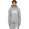 GIVENCHY GREY LATEX BAND HOODIE