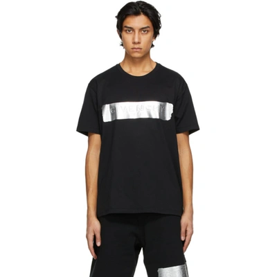 Givenchy Patent Tape Jersey T-shirt With Logo Print In Black