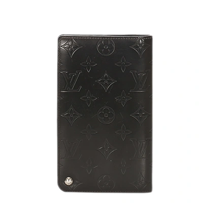 Pre-owned Louis Vuitton Black Monogram Mat Canvas Wallet