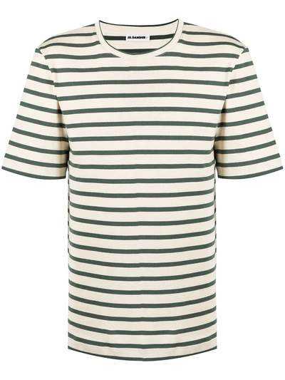 Jil Sander Marinière Cotton T-shirt In White
