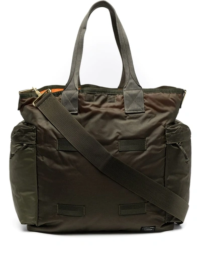 Porter-yoshida & Co Force 2 Way Tote Bag In Green