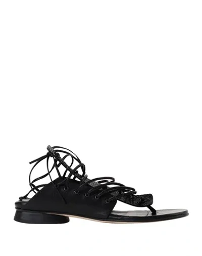 Ixos Toe Strap Sandals In Black