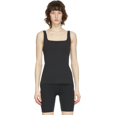 Nike Black Infinalon Yoga Luxe Tank Top In 010 Black/d